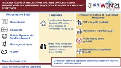 Predictive factors of renal response in patients diagnosed multple myeloma with renal impairement: monocentric experience in nephrolgy departement