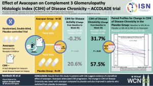 Effect of avacopan, a selective C5a receptor inhibitor, on complement 3 glomerulopathy histologic index of disease chronicity