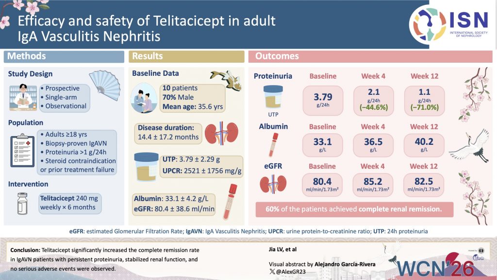 Efficacy and safety of Telitacicept in adult IgA vasculitis nephritis