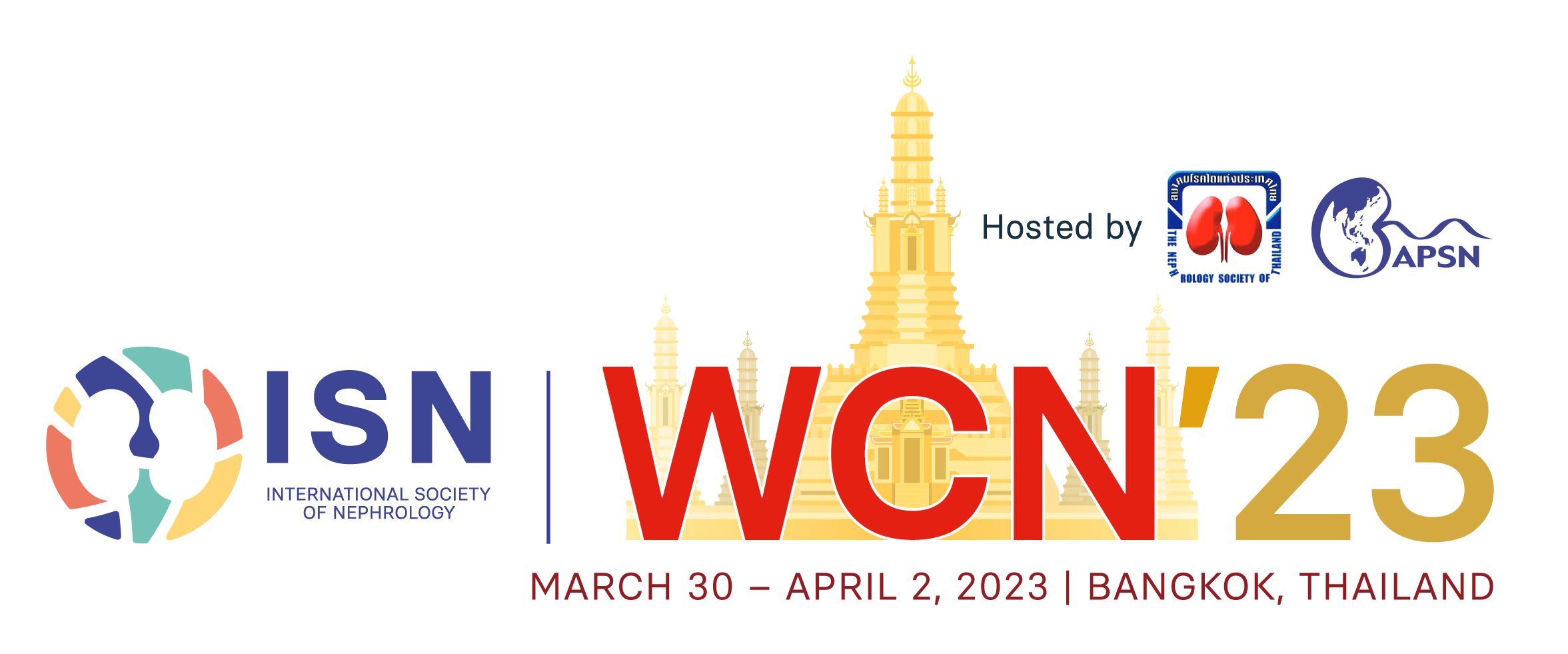 Join the ISN Wold Congress of Nephrology, Marc 30-April 2, 2023 in Bangkok, Thailand